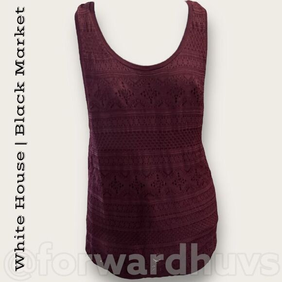 White House Black Market Plum Colored Tank Size Medium - Picture 1 of 8